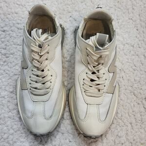 Steve Madden Women's Campo Sneaker, White/Grey - US 5.5